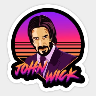 Retro John Wick Sticker